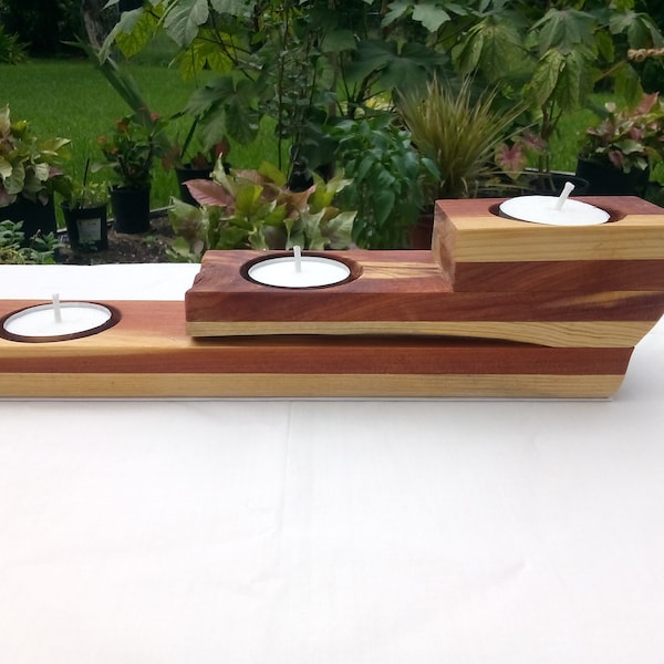 Cedar Candle Holder Etsy