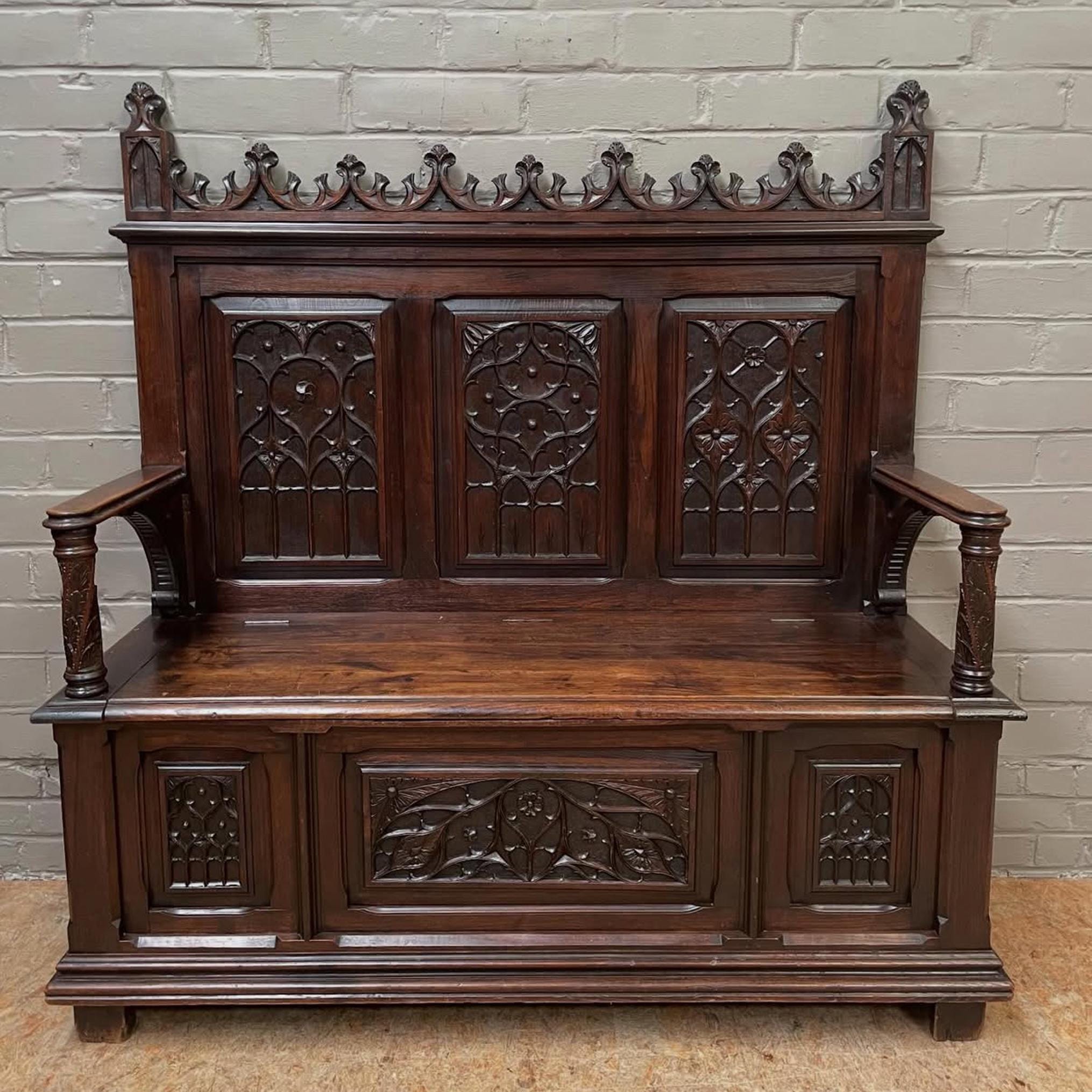 Antique Settle Bench Furniture - Etsy
