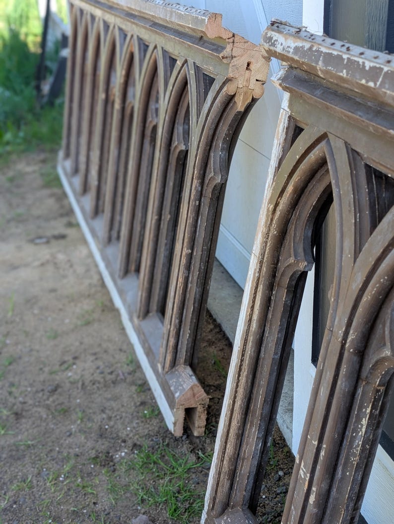 18 Feet of Rustic Gothic Wood Gothic Prayer/communion Rail/railing - Etsy