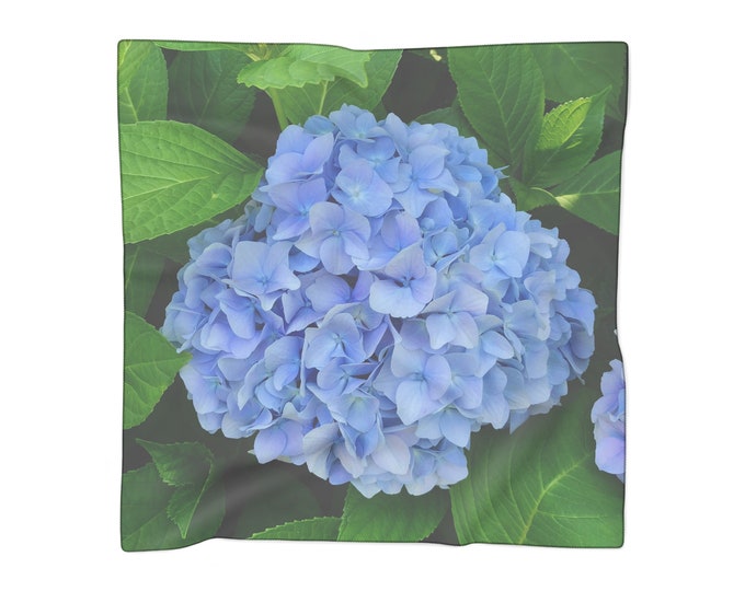 Blue Hydrangea Poly Scarf