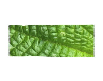 Green Leaf Light Scarf with BeCasso Effect