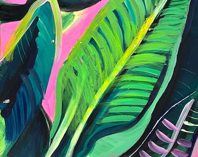 Art Print "Backyard Banana", 8x10, from Original Acrylic Painting by Carlo Nohea Pure