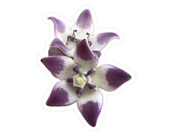 Crown Flower Kiss-Cut Vinyl Decals