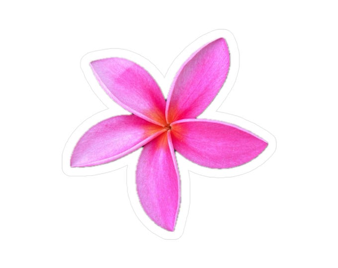 Pink Plumeria Vinyl Decals