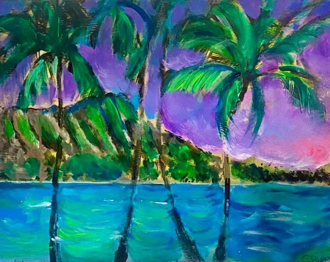 Art Print "Le'Ahi", 5x7, from Original Acrylic Painting by Carlo Nohea Pure