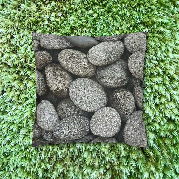 Garden Stones Spun Polyester Square Pillow Case