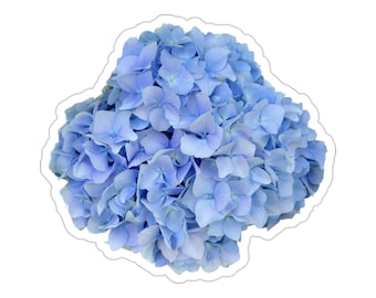 Blue Hydrangea Flower Vinyl Die-Cut Stickers