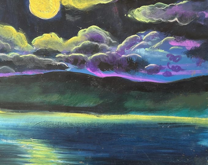 Art Print "Moonglow", 5x7, from Original Acrylic Painting by Carlo Nohea Pure