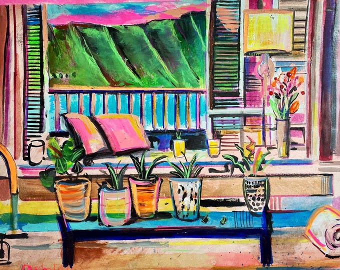 Art Print "Diamond View", 5x7, from Original Acrylic Painting by Carlo Nohea Pure
