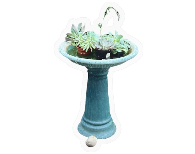 Succulent Fountain Kiss-Cut Vinyl Decals