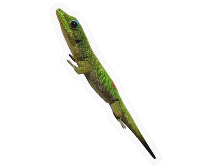 Green Gecko Kiss-Cut Vinyl Decals
