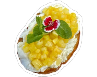 Pineapple Toast Vinyl Die-Cut Stickers