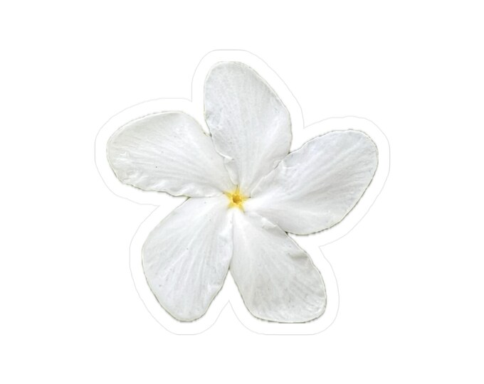 Single Jasmine Flower Kiss-Cut Vinyl Decals