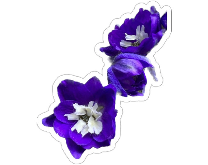 Delphinium Flower Vinyl Die-Cut Stickers