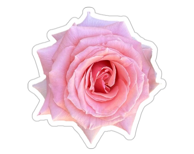 Light Pink Rose Die-Cut Stickers