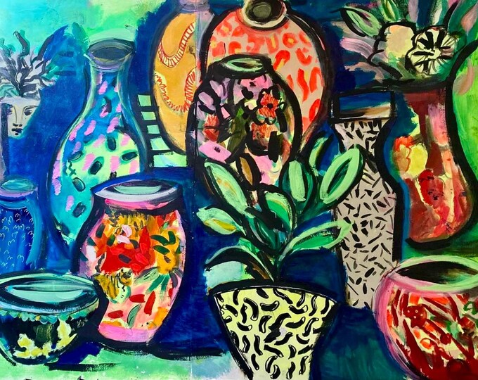 Art Print "Big Vases", 8x10, from Original Acrylic Painting by Carlo Nohea Pure