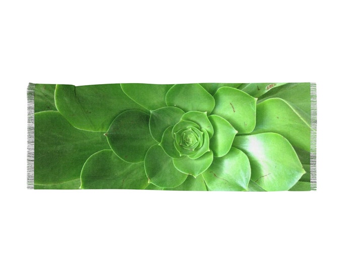 Green Succulent Light Scarf