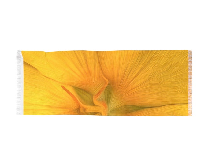 Yellow Flower Light Scarf with BeCasso Effect