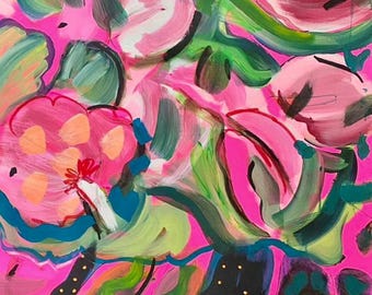 Art Print "Rosey", 5x7, from Original Acrylic Painting by Carlo Nohea Pure