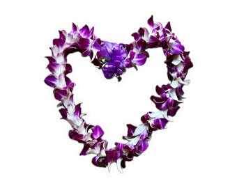 Orchid Lei Kiss-Cut Vinyl Decals