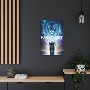 Motivation Canvas Tiger mindset mentality Grind Hustle Success BetterLife Lion King of the jungle Strong mentality