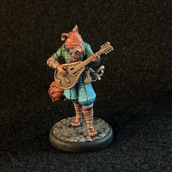 Foxkin Bard D&D Miniature Character