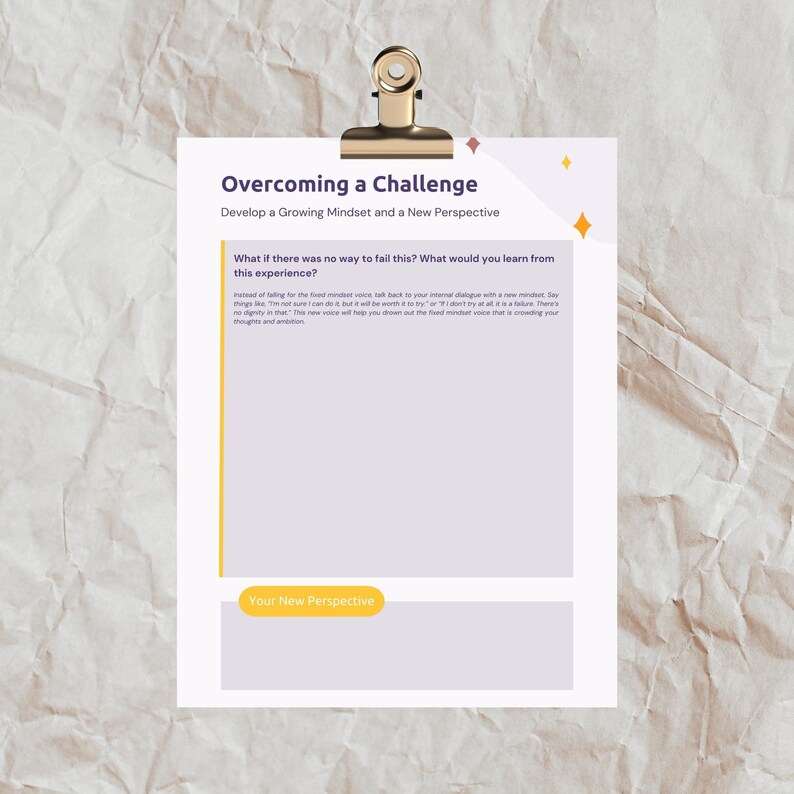 Challenges Worksheet. Easy Overcoming Challenges Worksheet | Mindset & Inner Dialogue Journal ...