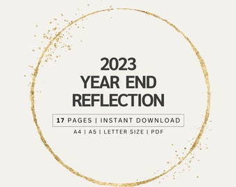 2023 Year End Review, Printable Reflection Journal PDF, Year-End Evaluation, Self-Discovery Worksheets, Instant Download