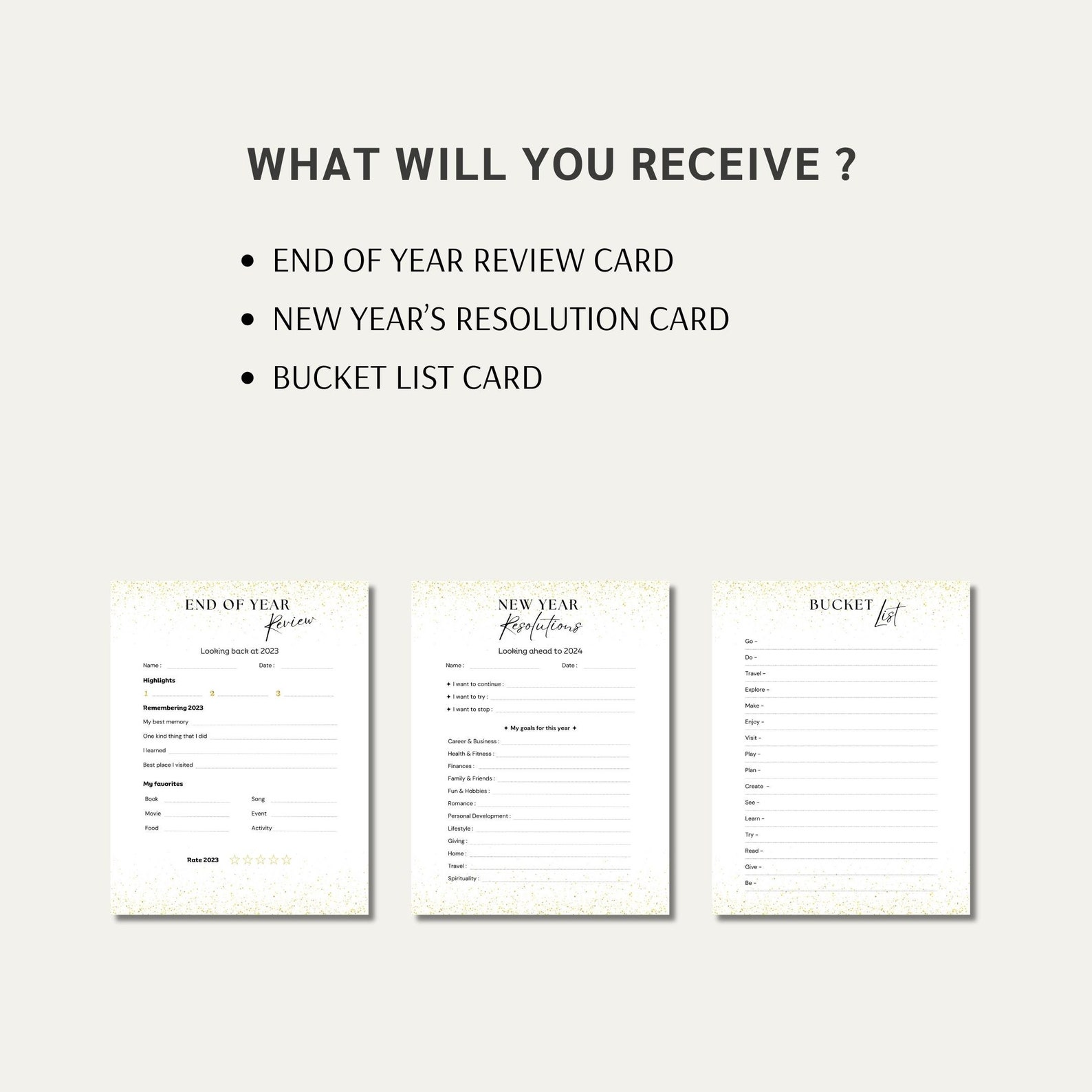 2024 New Year's Printables, 2023 Year End Review, 2024 New Year