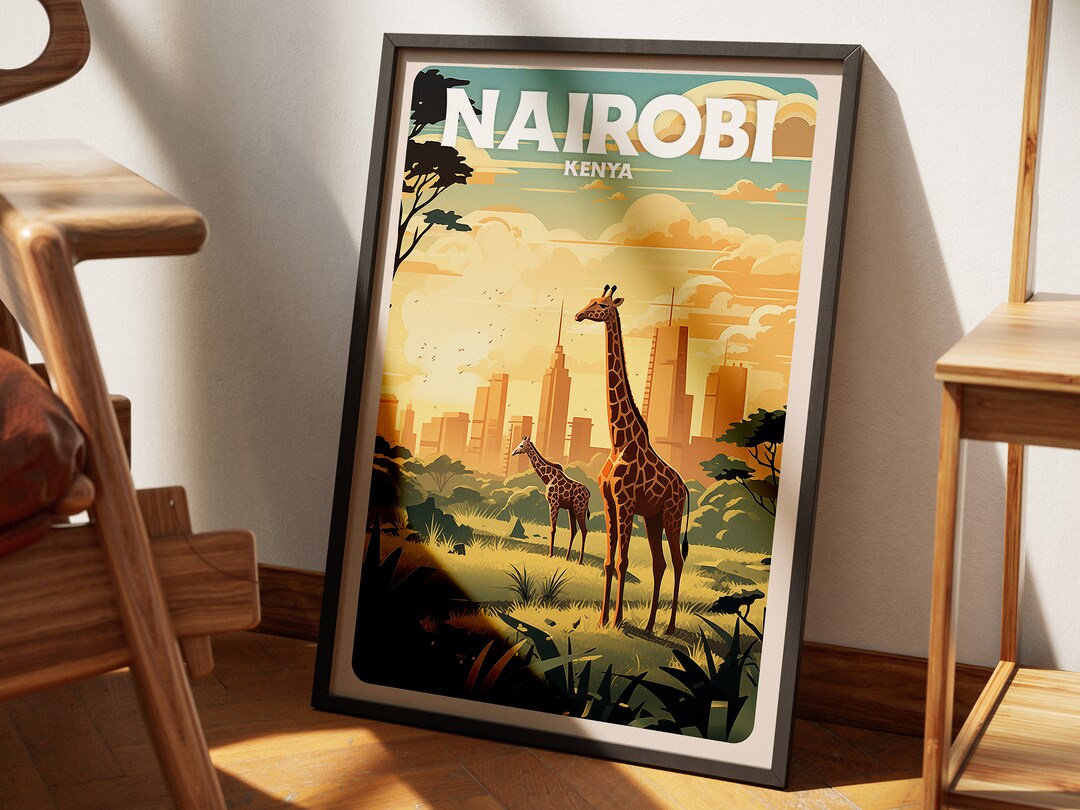 Nairobi, Kenya Print Africa Travel Poster Nairobi Poster Kenya Travel Poster Safari Travel Gift