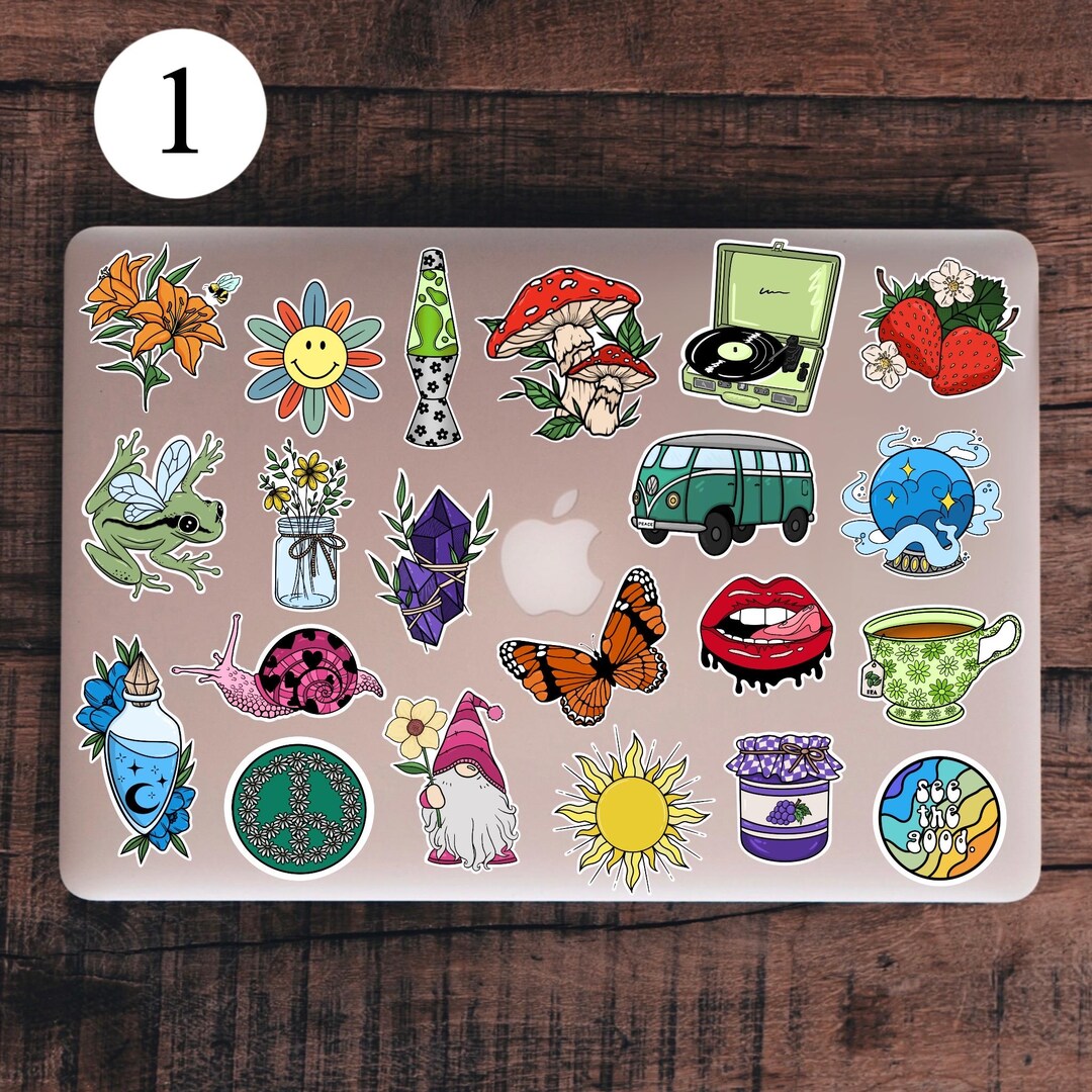 Cottage Core Aesthetic Sticker Pack (21) | Color-themed Vinyl Stickers ...