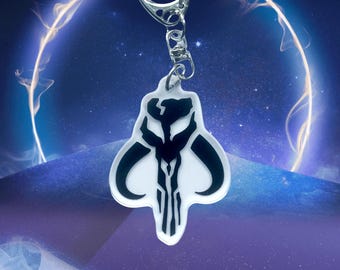 Mythosaur Skull Keychain – Mandalorian Keyring, Boba Fett Gift, Star Wars Fan Accessory Collectable