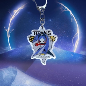 Gundam Woundwort Keychain – Titans Test Team Acrylic Anime Mecha Charm (2’’) Gunpla Gift”