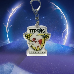 Gundam Woundwort Keychain – Titans Test Team Acrylic Anime Mecha Charm, Gunpla Gift