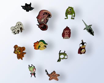 Zim, Kid Buu, Witch King, Gur and More – Custom Cartoon & Anime Enamel Pin Set, Collector Gift, Bag or Jacket Accessory