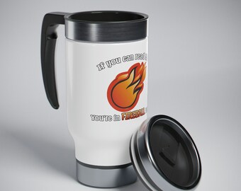 Fireball Range Wizard Mug | Dungeons and Dragons | DnD | 14oz Stainless Steel Travel Mug