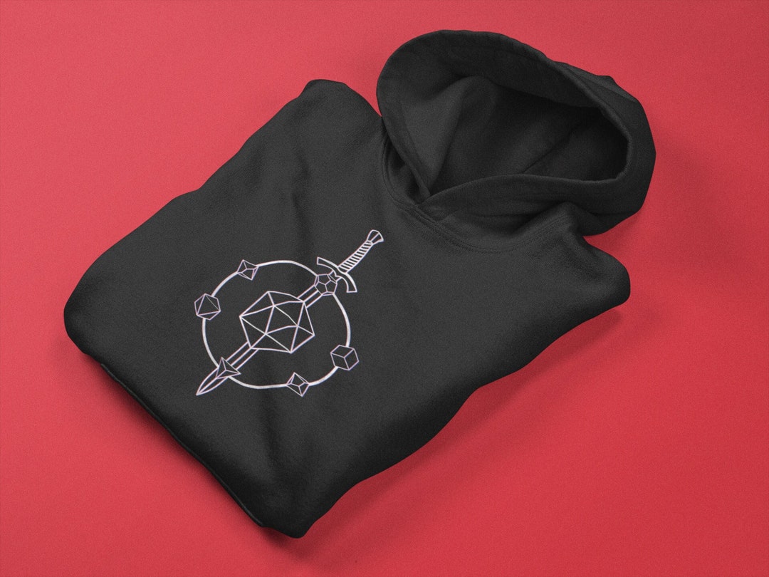 Dungeons And Dragons Sword And Dice Set D20 Hoodie Dungeons And Dragons Dnd Unisex Heavy Blend