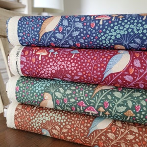 Tilda Hibernation - Sleepybird - Lafayette/Mulberry/Pecan/Denim - Yardage - Autumn/Winter 2023