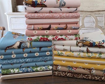 Cowgirl Mini Fat Quarter Bundles - Blush/Blue/Cream - Echo Park Paper Co. - Riley Blake Designs - 7 Pieces -