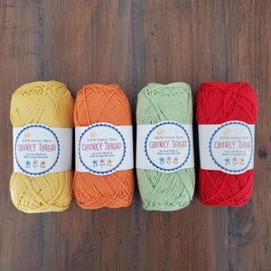 Hilo grueso Lori Holt - 4 colores - Colmena • Verde primavera • Calabaza • Rojo - Bee in my Bonnet - Riley Blake Designs - 140 yardas