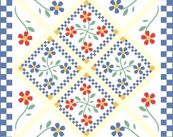 Patrón de colcha Kitchen Crisp - 190 x 190 cm - Por Sandy Klop de American Jane - Riley Blake Designs