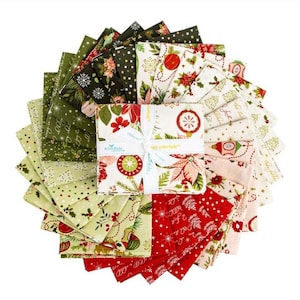 Glisten Fat Quarter Bundle - By Sandy Gervais - 16220 - Riley Blake Designs - 27 Pieces - Christmas Fabric