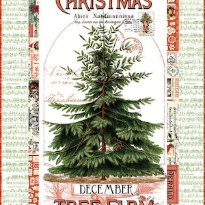 Tree Farm Panel Quilt Kit - Classic Christmas Fabric - J. Wecker Frisch - Riley Blake Designs - 37 1/2&quot;× 56 1/2&quot; - Ready To Ship