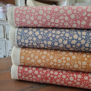Tilda&#39;s Creating Memories  - Carla Yardage in 4 Colorways - Pink • Blue • Saffron • Red - by Tone Finnanger -