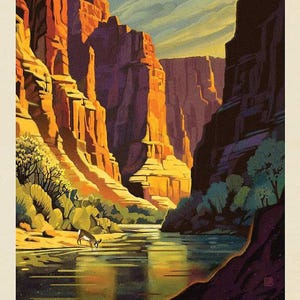 Grand Canyon National Park Poster Panel - Anderson Design Group - 36&quot;×43&quot; - Riley Blake Designs - National Parks Fabric - PD16131