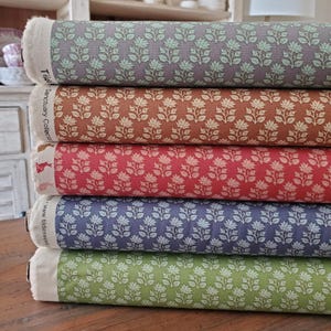 Tilda&#39;s Sanctuary Yardage - Mira Blenders - Slate/Caramel/Rhubarb/Blue/Moss - Tone Finnanger - Autumn/Winter 2024