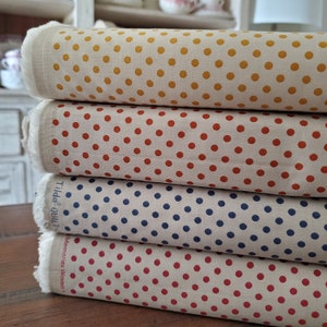 Tilda&#39;s Creating Memories Woven Polkadot Yardage - Yellow • Ginger • Blue • Red - Tone Finnanger
