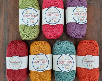 Lori Holt&#39;s Chunky Thread - 7 Colorways - Thyme • Tea Rose • Plum • Brick • Butterscotch • Raindrop • Autumn - 140 Yards