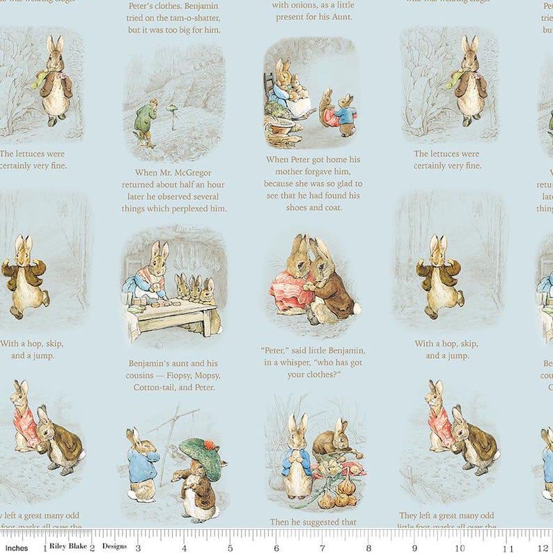 Peter Rabbit and Benjamin Bunny Fabric - Story Time Yardage - CD17252 ...