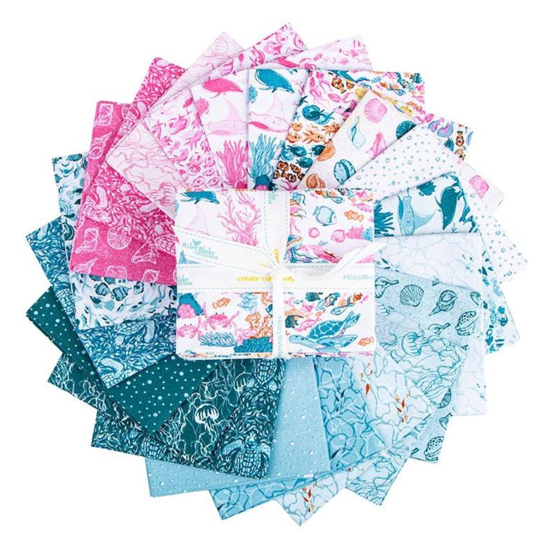 Reef Fat Quarter Bundle - 21 Pieces - by Corinne Wells - Riley Blake ...